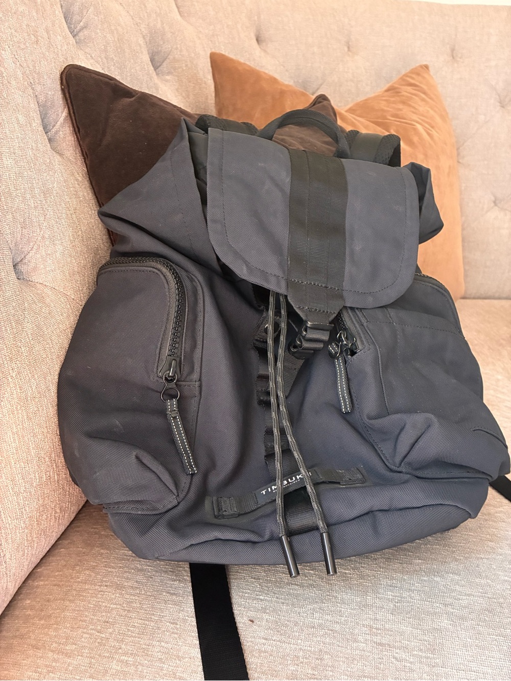 Timbuk2 Black Canvas Roll-Top Backpack